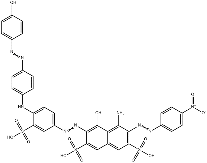 2,7-Naphthalenedisulfonic acid, 4-amino-5-hydroxy-6-4-4-(4-hydroxyphenyl)azophenylamino-3-sulfophenylazo-3-(4-nitrophenyl)azo-
