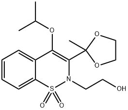 2H-1,2-Benzothiazine-2-ethanol, 4-isopropoxy-3-(2-methyl-1,3-dioxolan-2-yl)-, 1,1-dioxide