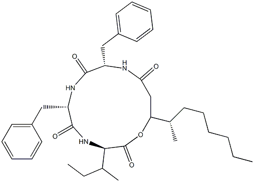N-[N-[N-(3-Hydroxy-4-methyl-1-oxodecyl)-L-phenylalanyl]-L-phenylalanyl]-D-alloisoleucine λ-lactone