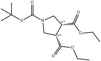 1,3,4-Pyrrolidinetricarboxylic acid, 1-(1,1-dimethylethyl) 3,4-diethyl ester, (3R,4S)-rel-