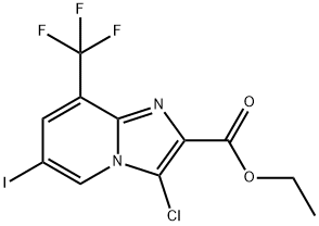 3-氯-6-碘-8-(三氟甲基)咪唑并[1,2-A]吡啶-2-羧酸乙酯