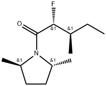 Pyrrolidine, 1-(2-fluoro-3-methyl-1-oxopentyl)-2,5-dimethyl-, [2R-[1(2R*,3R*),2alpha,5beta]]- (9CI)