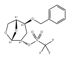 .beta.-D-arabino-Hexopyranose, 1,6-anhydro-3-deoxy-4-O-(phenylmethyl)-, trifluoromethanesulfonate