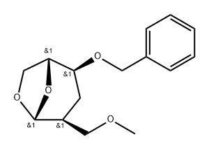 .beta.-D-ribo-Hexopyranose, 1,6-anhydro-2,3-dideoxy-2-(methoxymethyl)-4-O-(phenylmethyl)-