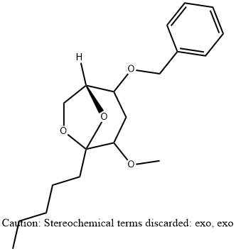 6,8-Dioxabicyclo3.2.1octane, 4-methoxy-5-pentyl-2-(phenylmethoxy)-, 1R-(exo,exo)-