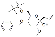 2H-Pyran-2-ol, 6-(1,1-dimethylethyl)dimethylsilyloxymethyltetrahydro-3-methoxy-5-(phenylmethoxy)-2-(2-propenyl)-, 2S-(2.alpha.,3.alpha.,5.alpha.,6.beta.)-