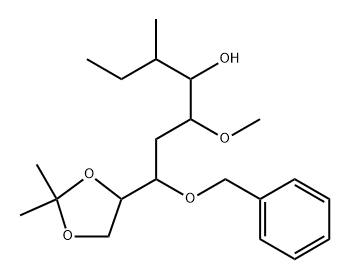 D-allo-Nonitol, 1,2,3,6-tetradeoxy-3-methyl-5-O-methyl-8,9-O-(1-methylethylidene)-7-O-(phenylmethyl)-, (3.xi.)-