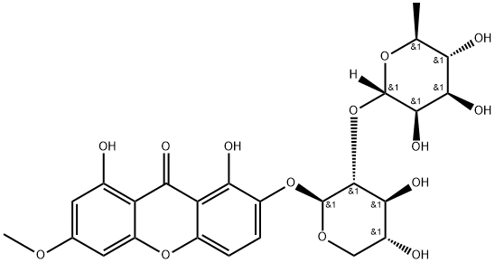 Swertianin 2-O-α-L-
rhamnopyranosyl-(1→2)-β-D-xylopyranoside