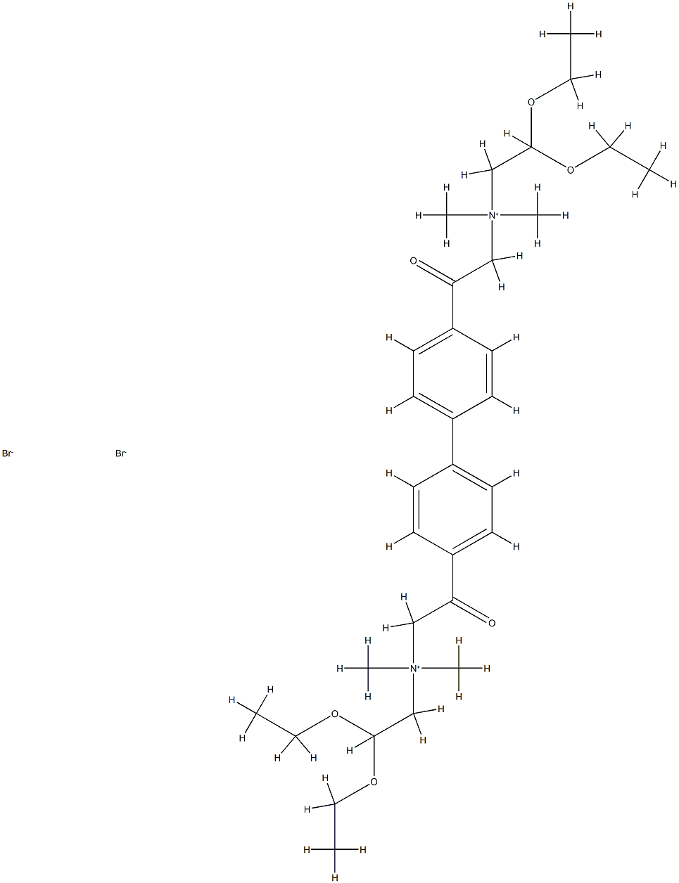 alpha,alpha-bis(dimethylammoniumacetaldehyde diethylacetal)-4,4-diacetylbiphenyl