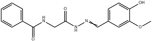 (E)-N-(2-(2-(4-hydroxy-3-methoxybenzylidene)hydrazinyl)-2-oxoethyl)benzamide