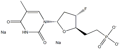 1-(2',3',5',6'-tetradeoxy-3'-fluoro-6'-phosphono-erythro-hexofuranosyl)thymine