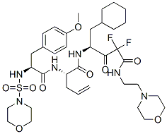 (2S)-N-[(1S)-1-(Cyclohexylmethyl)-3,3-difluoro-4-[(2-morpholinoethyl)amino]-2,4-dioxobutyl]-2-[[O-methyl-N-(morpholinosulfonyl)-L-tyrosyl]amino]-4-pentenamide