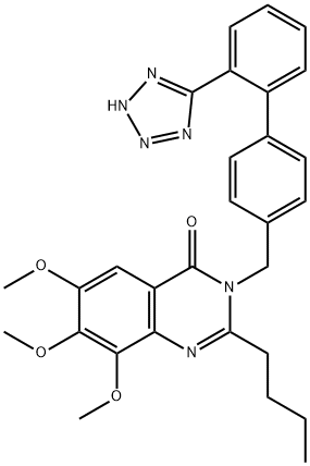 4(3H)-Quinazolinone,  2-butyl-6,7,8-trimethoxy-3-[[2-(1H-tetrazol-5-yl)[1,1-biphenyl]-4-yl]methyl]-  (9CI)