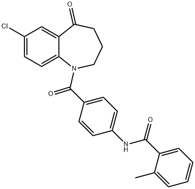 N-(4-(7-chloro-5-oxo-2,3,4,5-tetrahydro-1H-benzo[b]azepine-1-carbonyl)phenyl)-2-methylbenzamide