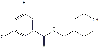 3-chloro-5-fluoro-N-(piperidin-4-ylmethyl)benzamide