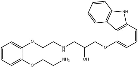 1-[2-[2-(2-aminoethoxy)phenoxy]ethylamino]-3-(9H-carbazol-4-yloxy)propan-2-ol