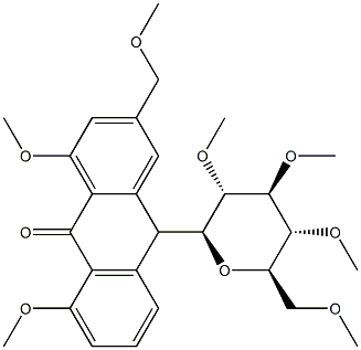 1,8-Dimethoxy-3-(methoxymethyl)-10-(2-O,3-O,4-O,6-O-tetramethyl-β-D-glucopyranosyl)anthrone