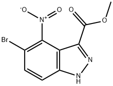 1H-Indazole-3-carboxylic acid, 5-broMo-4-nitro-, Methyl ester