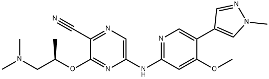 3-[(1R)-2-(二甲基氨基)-1-甲基乙氧基]-5-[[4-甲氧基-5-(1-甲基-1H-吡唑-4-基)-2-吡啶基]氨基]-2-吡嗪甲腈