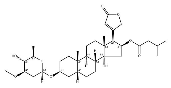 3β-[(2,6-Dideoxy-3-O-methyl-β-D-lyxo-hexopyranosyl)oxy]-14-hydroxy-16β-(3-methyl-1-oxobutyloxy)-5β-card-20(22)-enolide