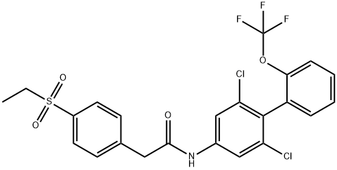 N-(2,6-二氯-2'-(三氟甲氧基)-[1,1'-联苯]-4-基)-2-(4-(乙基磺酰基)苯基)乙酰胺