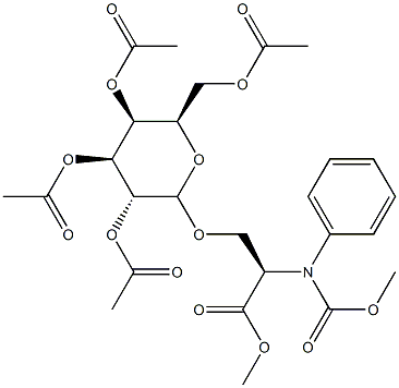 N-[[(Benzyl)oxy]carbonyl]-3-[(2-O,3-O,4-O,6-O-tetraacetyl-β-D-galactopyranosyl)oxy]-L-alanine methyl ester