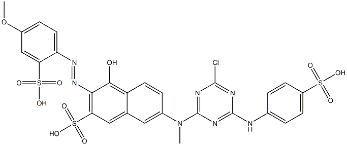 7-[[4-chloro-6-[(4-sulphophenyl)amino]-1,3,5-triazin-2-yl]methylamino]-4-hydroxy-3-[(4-methoxy-2-sulphophenyl)azo]naphthalene-2-sulphonic acid