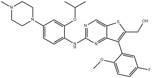 (7-(5-fluoro-2-methoxyphenyl)-2-((2-isopropoxy-4-(4-methylpiperazin-1-yl)phenyl)amino)thieno[3,2-d]pyrimidin-6-yl)methanol