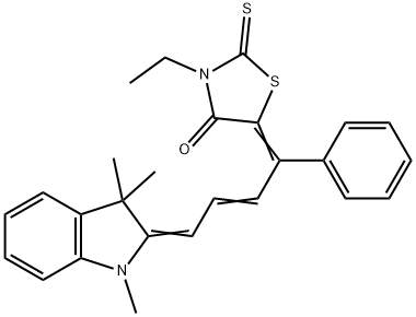 3-ETHYL-5-[(E,2E)-1-PHENYL-4-(1,3,3-TRIMETHYL-1,3-DIHYDRO-2H-INDOL-2-YLIDENE)-2-BUTENYLIDENE]-2-THIOXO-1,3-THIAZOLIDIN-4-ONE