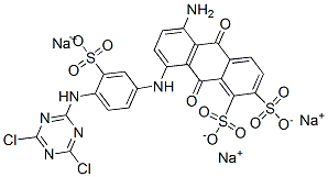 trisodium 5-amino-8-[[4-[(4,6-dichloro-1,3,5-triazin-2-yl)amino]-3-sulphonatophenyl]amino]-9,10-dihydro-9,10-dioxoanthracenedisulphonate
