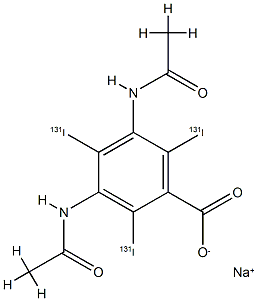 3,5-Bis(acetylamino)-2,4,6-tri(131I)iodobenzoic acid sodium salt