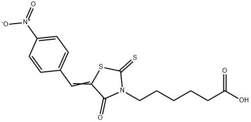 6-[5-(4-nitrobenzylidene)-4-oxo-2-thioxo-1,3-thiazolidin-3-yl]hexanoic acid
