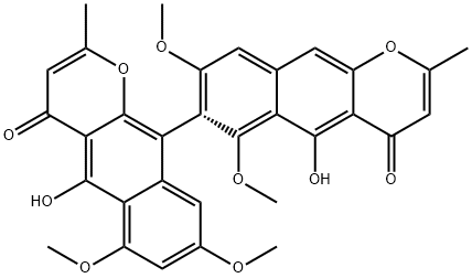 5,5'-Dihydroxy-6,6',8,8'-tetramethoxy-2,2'-dimethyl-7,10'-bi[4H-naphtho[2,3-b]pyran]-4,4'-dione