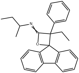 N-sec-Butyl-3'-ethyl-3'-phenylspiro[9H-fluorene-9,2'-oxetan]-4'-imine