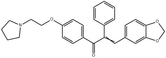3,4-Methylenedioxy-α-phenyl-4'-[2-(1-pyrrolidinyl)ethoxy]chalcone