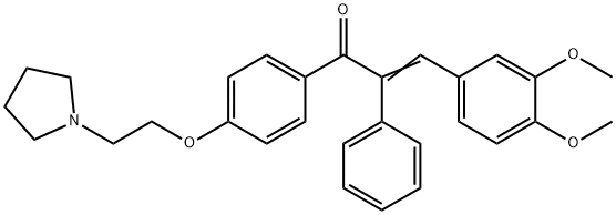 β-(3,4-Dimethoxyphenyl)-α-phenyl-4'-[2-(1-pyrrolidinyl)ethoxy]acrylophenone