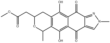 2,4,6,8,9,11-Hexahydro-5,10-dihydroxy-2,6-dimethyl-4,11-dioxo[2]benzopyrano[7,6-f]indazole-8-acetic acid methyl ester