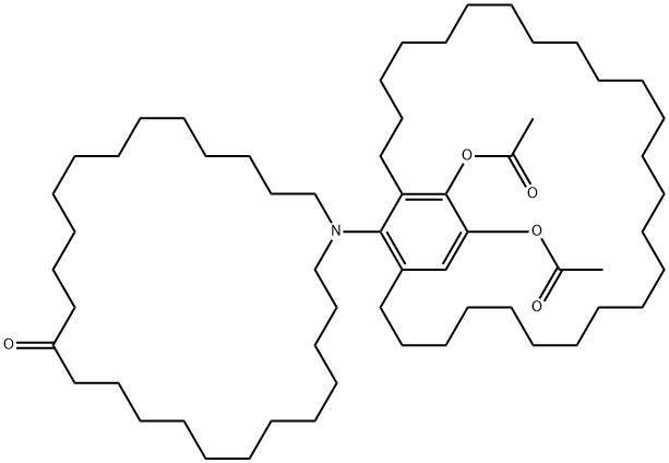 Azacyclohexacosan-14-one, 1-(28,29-dihydroxybicyclo[25.3.1]hentriacont a-1(31),27,29-trien-31-yl)-, diacetate (ester)