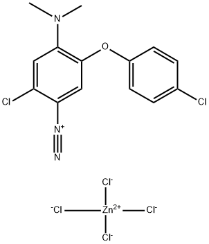 2-chloro-5-(4-chlorophenoxy)-4-dimethylaminobenzenediazonium tetrachlorozincate (2:1)
