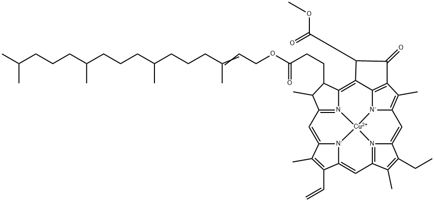 [SP-4-2-[3S-[3*(2E,7S*,11S*),4Β,21Β]]]-[3,7,11,15-四甲基-2-十六烯基-9-乙烯基-14-乙基-21-(甲氧羰基)-4,8,13,18-四甲基-20-氧代-3-脱镁叶绿素丙酸根(2-)-N23,N24,N25,N26]合铜