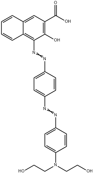 4-[[4-[[4-[双(2-羟乙基)氨基]苯基]偶氮]苯基]偶氮]-3-羟基-2-萘酸