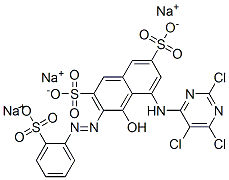 trisodium 4-hydroxy-3-[(2-sulphonatophenyl)azo]-5-[(2,5,6-trichloropyrimidin-4-yl)amino]naphthalene-2,7-disulphonate