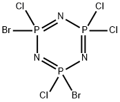 2,2,4,4,6,6-Hexahydro-2,4-dibromo-2,4,6,6-tetrachloro-1,3,5,2,4,6-tria zatriphosphorine