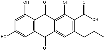 9,10-Dihydro-1,6,8-trihydroxy-9,10-dioxo-3-propyl-2-anthracenecarboxylic acid