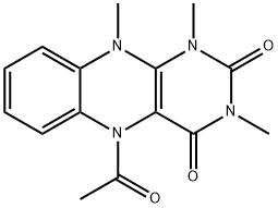 Benzo[g]pteridine-2,4(1H,3H)-dione,  5-acetyl-5,10-dihydro-1,3,10-trimethyl-