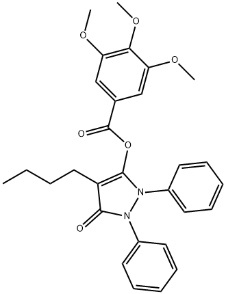 4-butyl-2,5-dihydro-5-oxo-1,2-diphenyl-1H-pyrazol-3-yl 3,4,5-trimethoxybenzoate