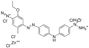 6-(4-(4-diazonioanilino)phenylazo)-4-ethoxytoluene-3-diazonium zinc chloride