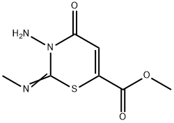 3-Amino-3,4-dihydro-2-(methylimino)-4-oxo-2H-1,3-thiazine-6-carboxylic acid methyl ester