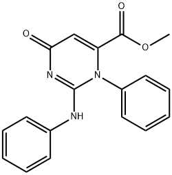 1,2,3,6-Tetrahydro-6-oxo-3-phenyl-2-(phenylimino)-4-pyrimidinecarboxylic acid methyl ester