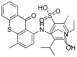 1-(2-diethylaminoethylamino)-4-methyl-thioxanthen-9-one, 4-hydroxy-2-m ethyl-5-propan-2-yl-benzenesulfonic acid